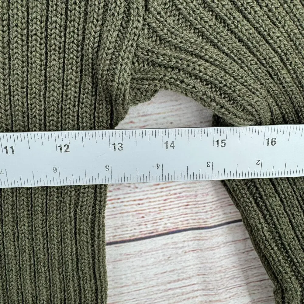 Vintage SEBO Knitwear Army Wool Commando Military Sweater Mens 40 Green Rib Knit